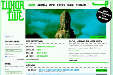 Nieuwe website popzaal Luxor Live