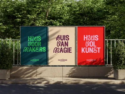 Posters on Fence Mockup